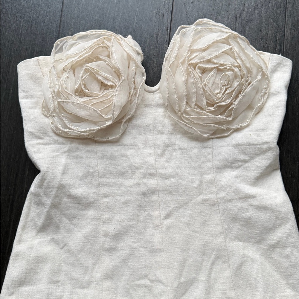 Zara Bustier with Floral Pearl embellishement